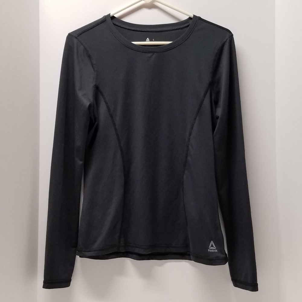 Reebok Dark Gray Base Layer Crew Neck Top